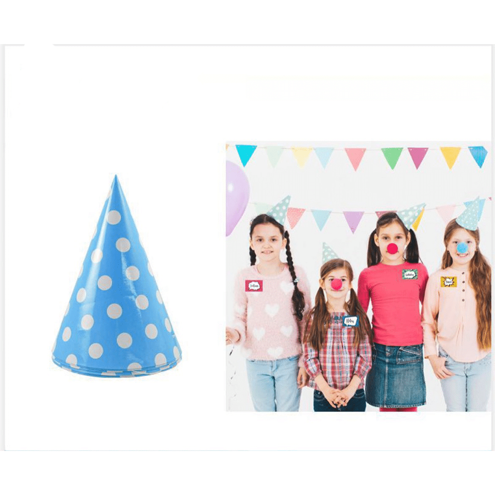 OEMΚαπελάκια Party Μπλε Πουά 6 Τμχ 20εκpapell.gr